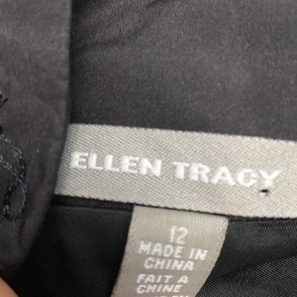 Ellen Tracy Silk Blend Floral Embroidered & Beaded Open Front Black Jack… - Picture 8 of 11